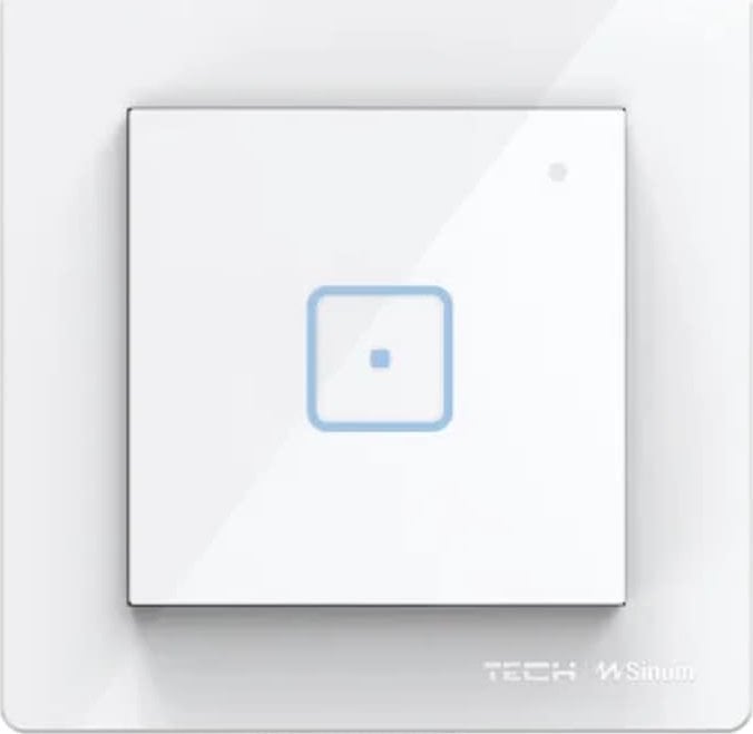 TECH Sterowniki Bezprzewodowy włącznik jednopolowy biały FS-01 Tech Sterowniki