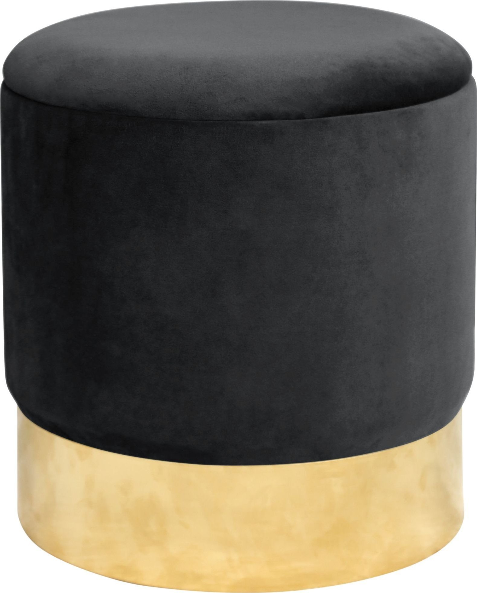 Fabryka Mebli Akord Pufa otwierana ze schowkiem welurowa GOLDEN Czarna