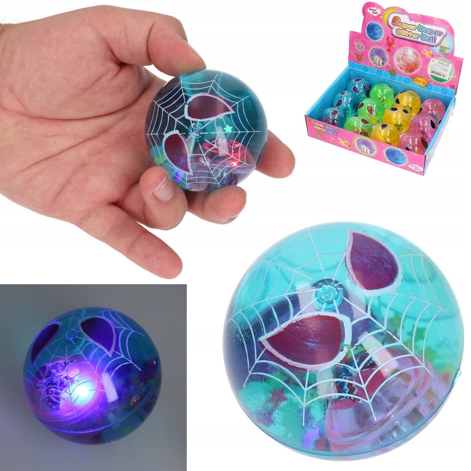 Piłka z wodą świecąca 12szt/disp Z9602 57826