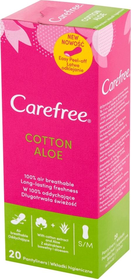 Carefree Carefree Cotton Aloe Wkładki higieniczne 1op.-20szt