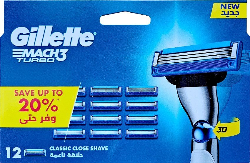 Gillette Mach3 Turbo wkłady 12 szt