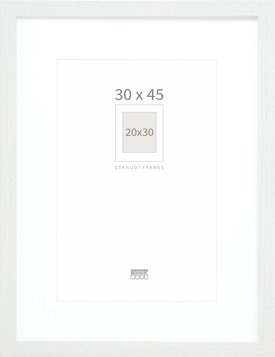 Ramka Deknudt Deknudt S66KD1 P1 30x45 Wood silver w. Passepartout