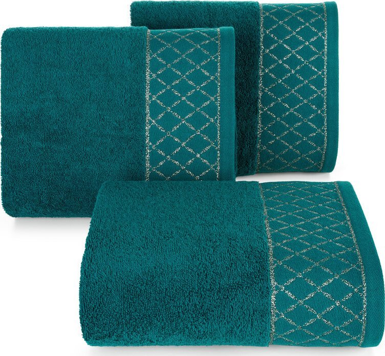 Eurofirany RĘCZNIK LAYLA (06) 50 X 90 CM CIEMNOTURKUSOWY