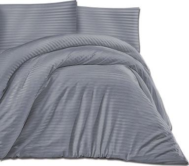 Darymex Poszewka satyna bawełniana Cizgili Anthracite 70x80