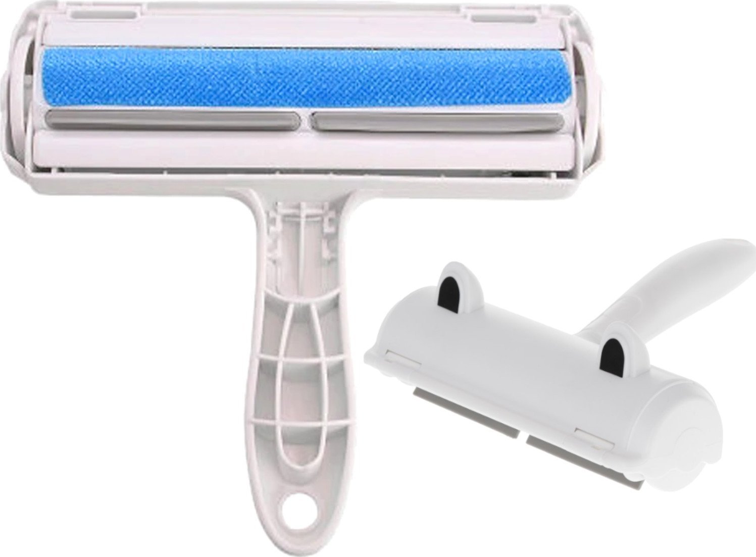 Szczotka do czyszczenia sierści biało-niebieska