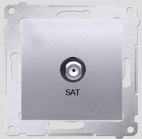 Kontakt-Simon Gniazdo antenowe SIMON54 SAT srebne - DASF1.01/43