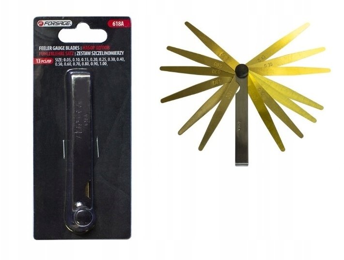 SZCZELINOMIERZ LISTKOWY MIERNIK 0,05-1MM 13SZT