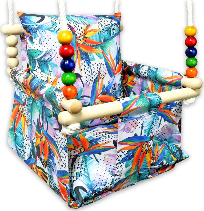 Huśtawka Elior Kubełkowa huśtawka do pokoju dziecka w liście - Kabana