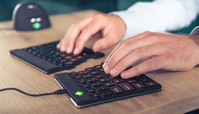 Klawiatura R-GO Tools Ergonomiczna R-Go Split Break klawiatura, z oprogramowaniem do przerw, QWERTZ (DE), Bluetooth, czarna