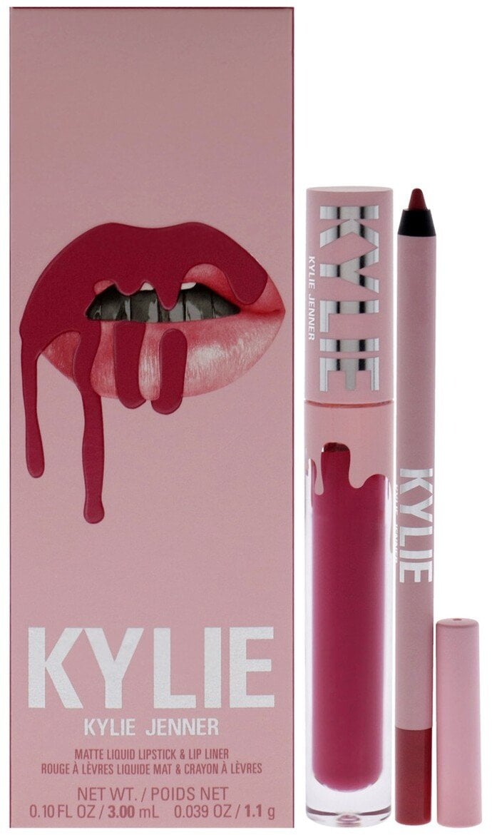 Set Kylie Cosmetics: By Kylie, Liquid Lipstick, 102, Extraordinary, 3 ml + By Kylie, Pencil, Lip Liner, Extraordinary, 1.1 g For Women