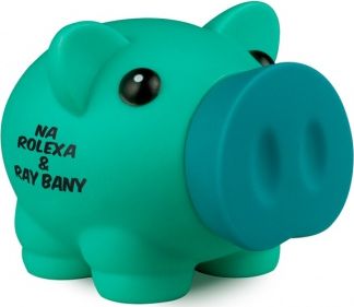 Pan Dragon Skarbonka piggy seledynowa "na rolexa & ray bany"