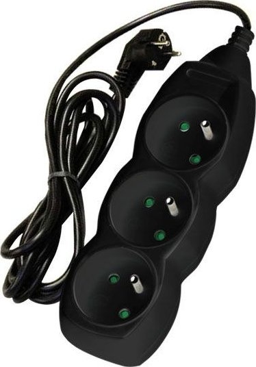 Onnline Przedłużacz 3 gniazda, czarny, 5 m ONNLINE