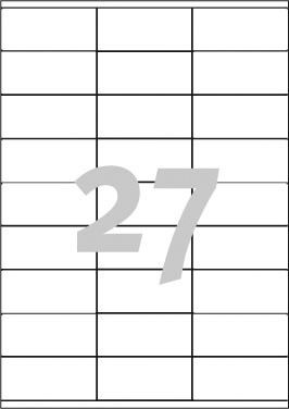 Avery Zweckform ETYK.ZF 3479 70X32 MARG.G/D 2700 ETYKIETA - 3479