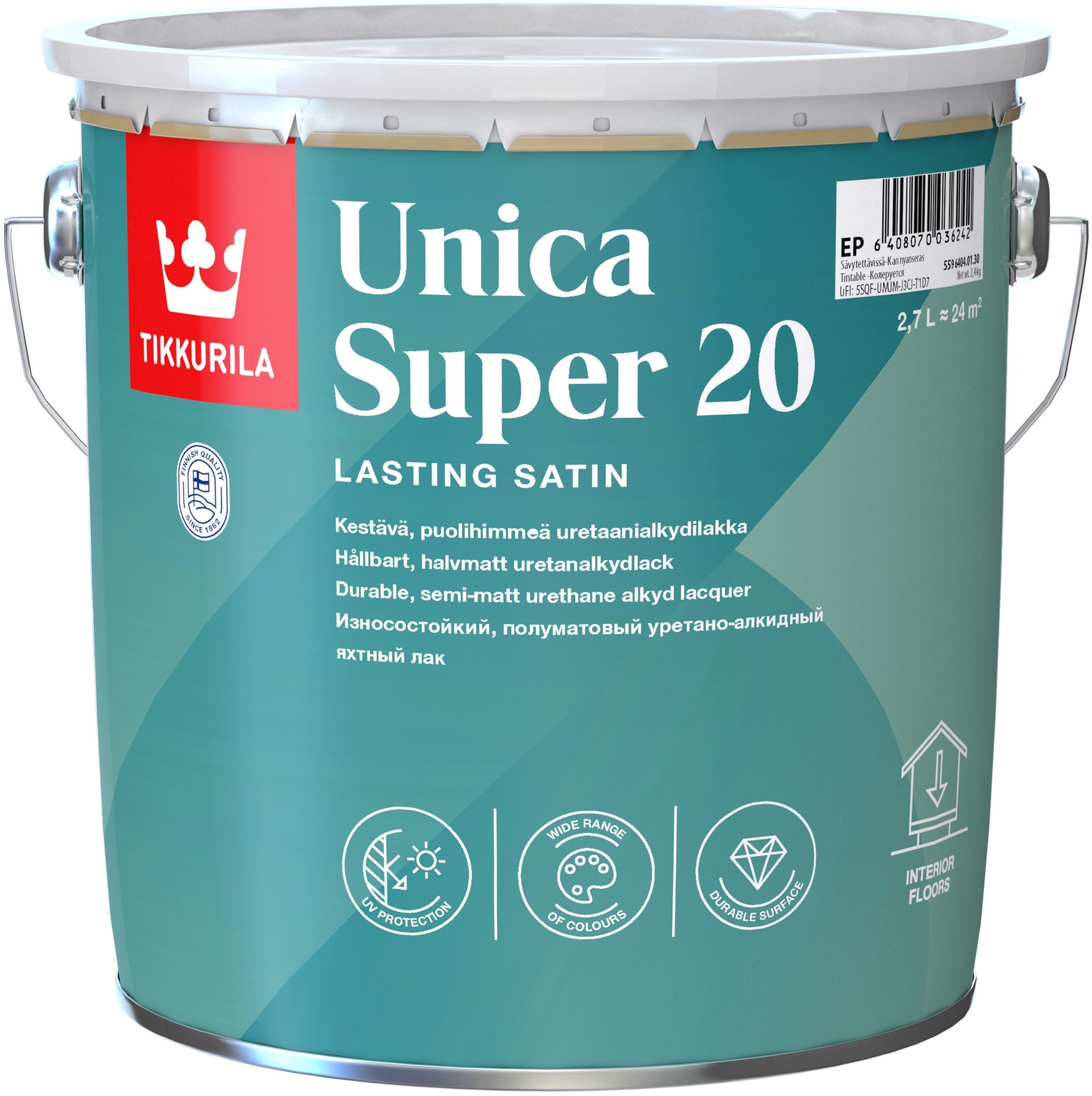 Tikkurila LACQ UN ICA SUP S-GL TIKKURILA 2,7L