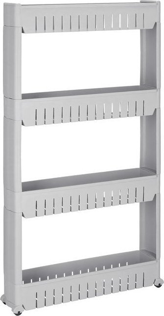 Springos Mobilny regał na kółkach szafka łazienkowa 4 półki szary UNIWERSALNY