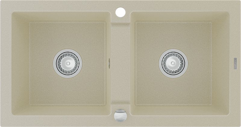Zlewozmywak Mexen Mario zlewozmywak granitowy 2-komorowy 820 x 436 mm, beżowy - 6504822000-69