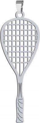 Radziszewska Jewellery Srebrna Zawieszka Rakieta do squasha DEDYKACJA