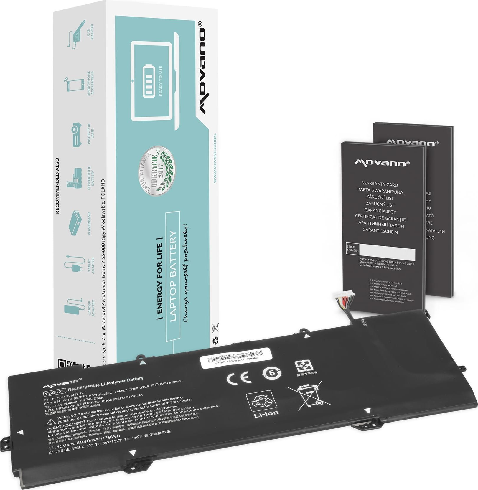 Bateria Movano do HP Spectre 15-ch