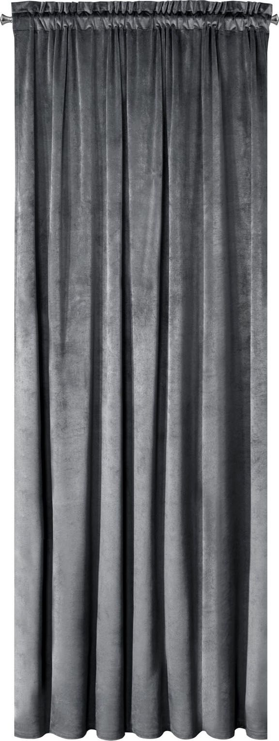 Eurofirany Zasłona Dekoracyjna Welwet Melanie Grafi 140x270