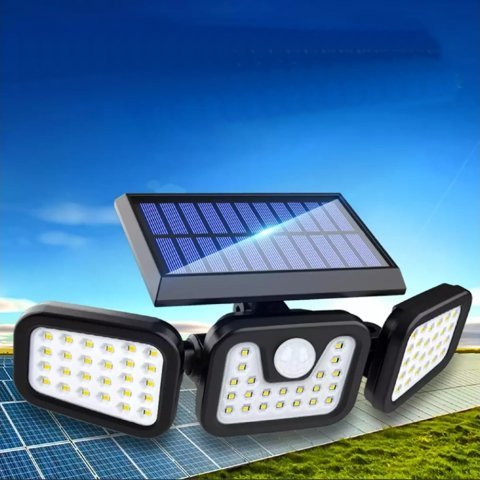 LAMPA SOLARNA LED 3w1 CZUJNIK ZMIERZCHU 3 STRONY