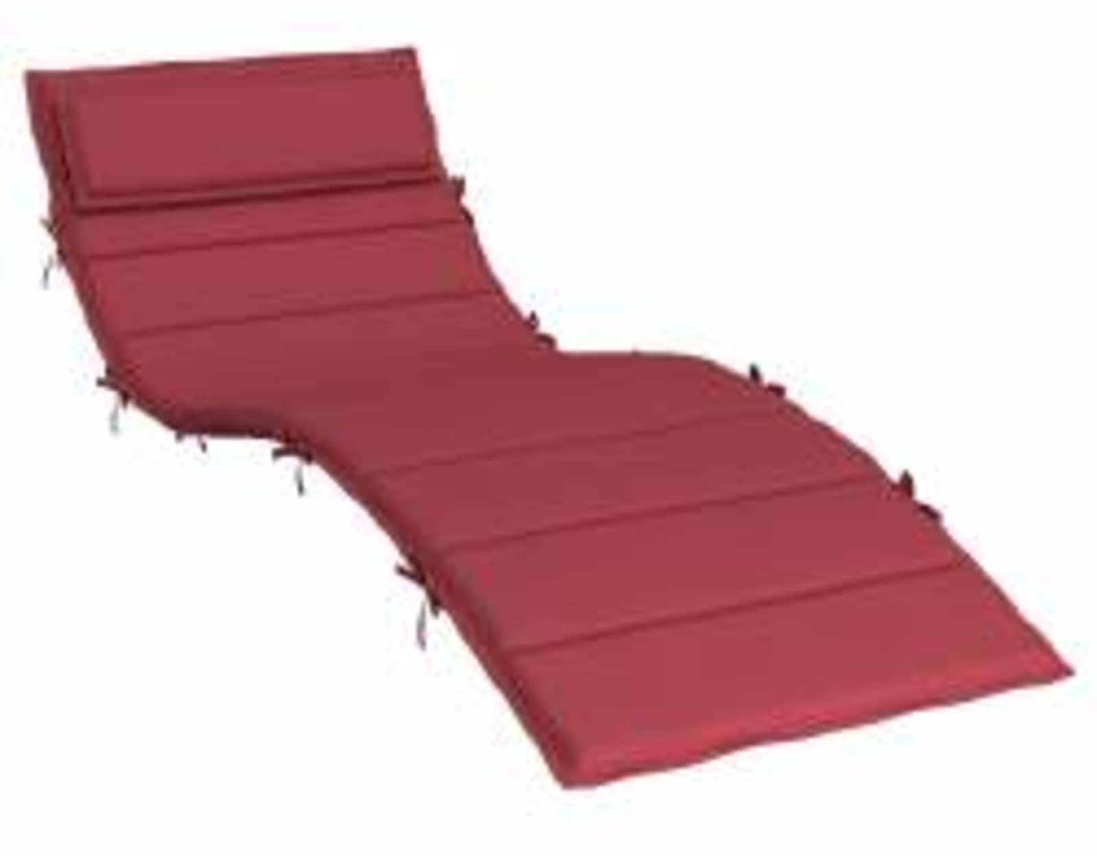 vidaXL Poduszka na leżak słoneczny czerwone wino 178 x 60 x 4 cm