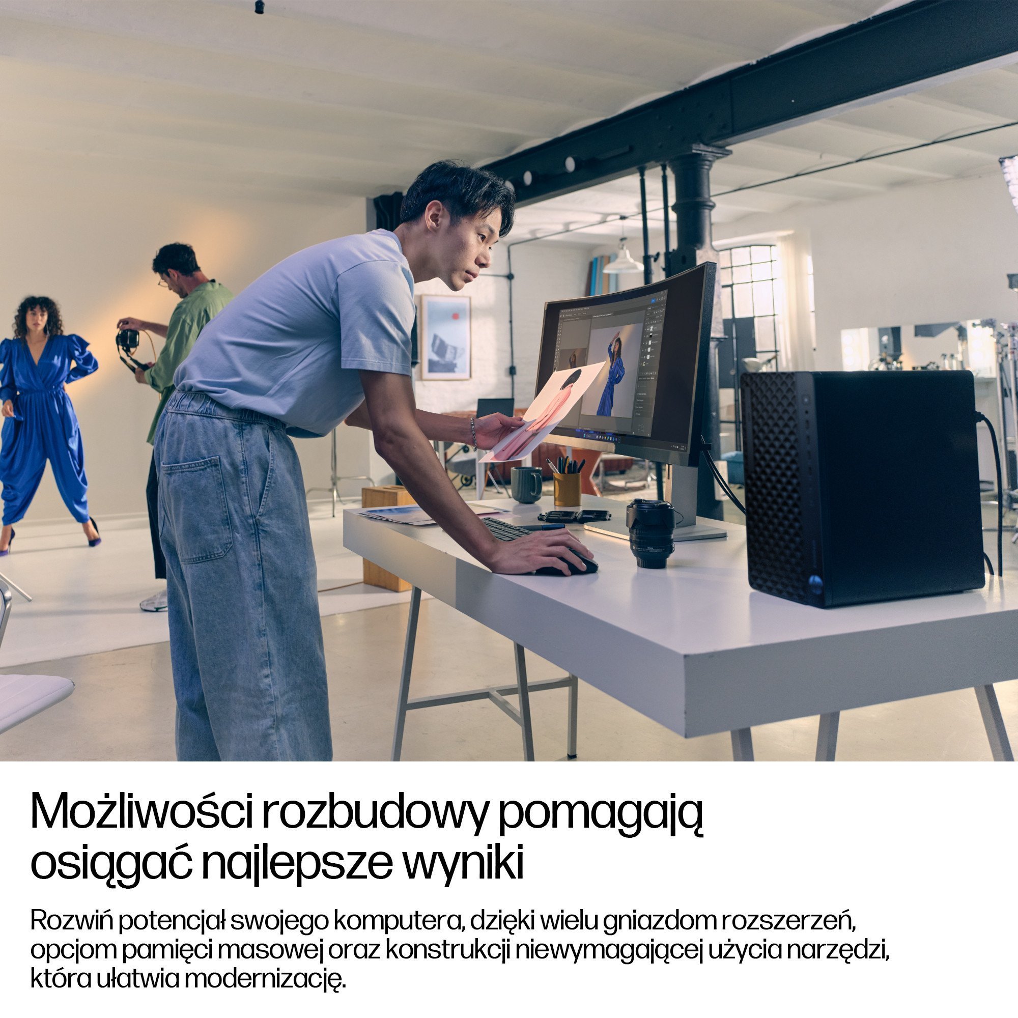 HP EliteDesk 8 Tower G1i Desktop AI PC Intel Core Ultra 5 235 16 GB DDR5-SDRAM Windows 11 Pro Czarny