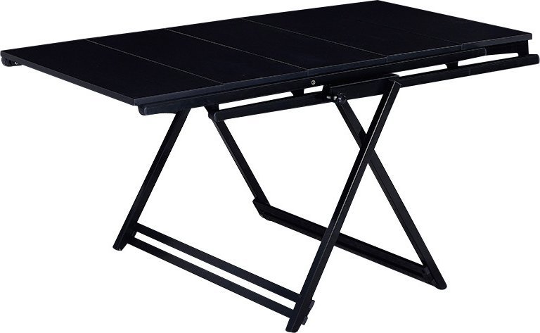 Hedo Wielofunkcyjny Regał 2w1 z Rozkładanym Stołem - czarny orzech