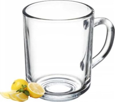 Galicja Szklanka do herbaty z uchem do napojów przezroczysta 240 ml