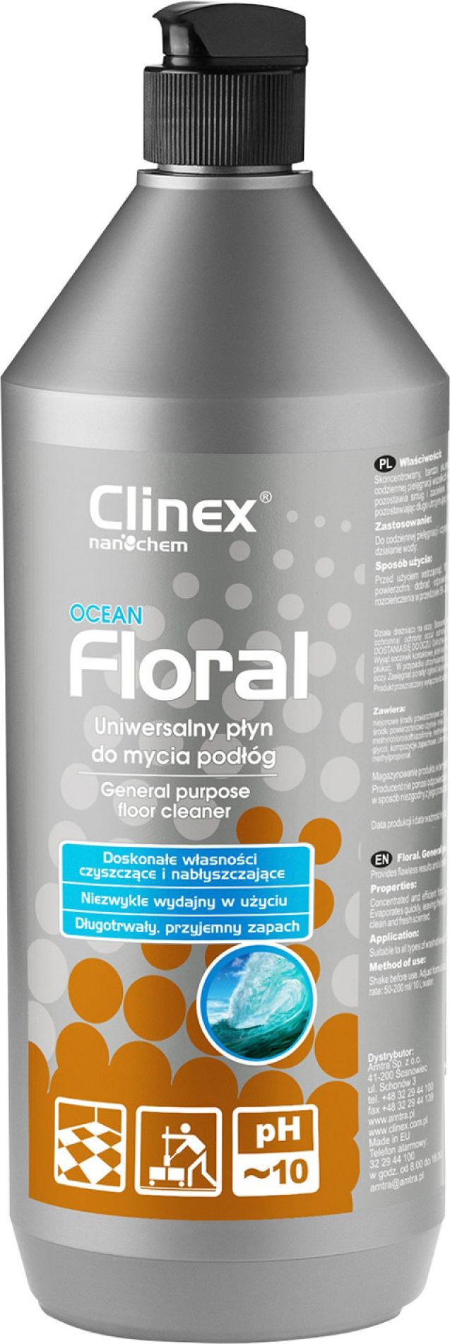 Clinex Uniwersalny płyn CLINEX Floral Ocean 1L 77-890, do mycia podłóg