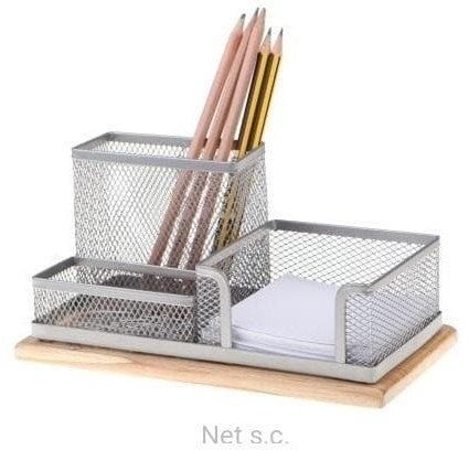 NET Przybornik srebrny 3A z drewnem