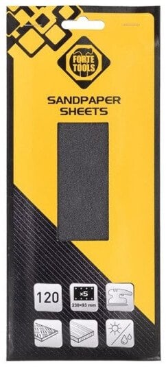 SAND PAPER W HOLES NO120 93X230 5PCS FT