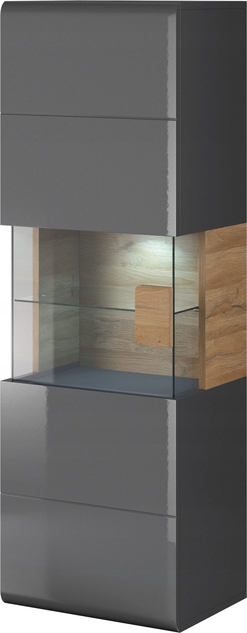 Helvetia Witryna biały połysk 159 x 53 x 39 cm HLV TOLEDO