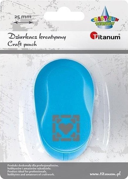 Titanum Dziurkacz z motywem 25mm serce w ramce