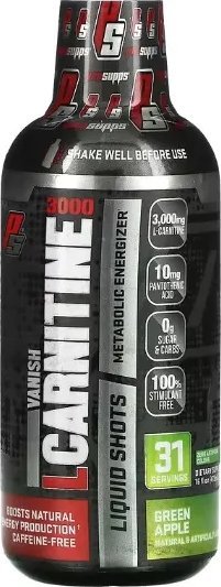 PROSUPPS Pro Supps - L-Carnitine 3000, Zielone Jabłko, Płyn, 473 ml