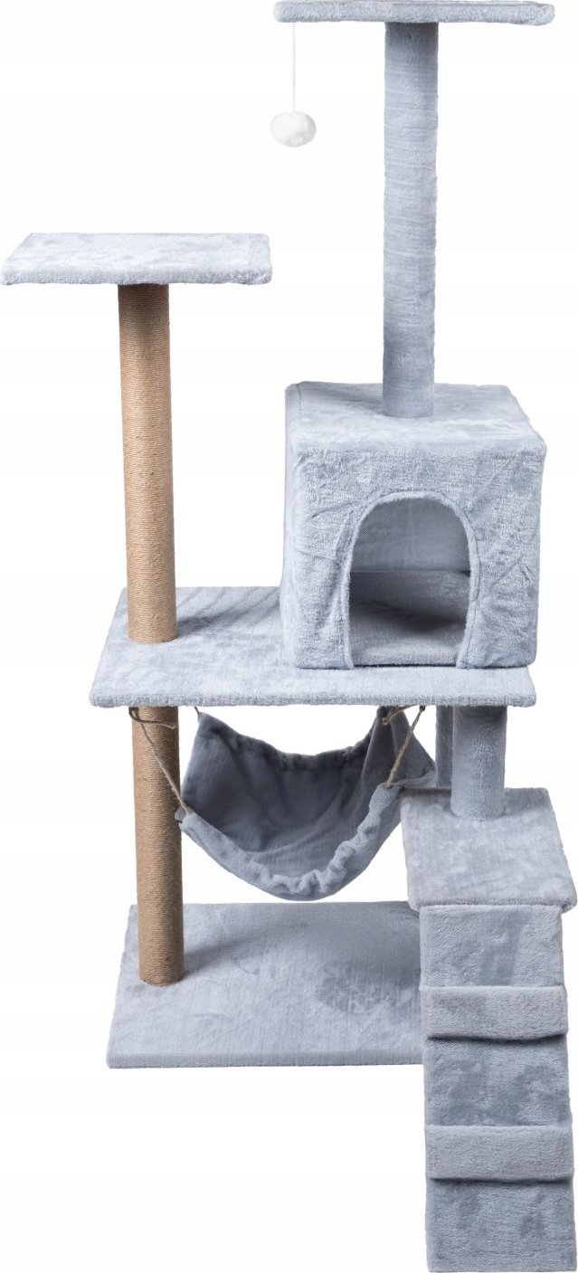 Drapak dla kota legowisko wieża domek schodki 4 poziomy szary