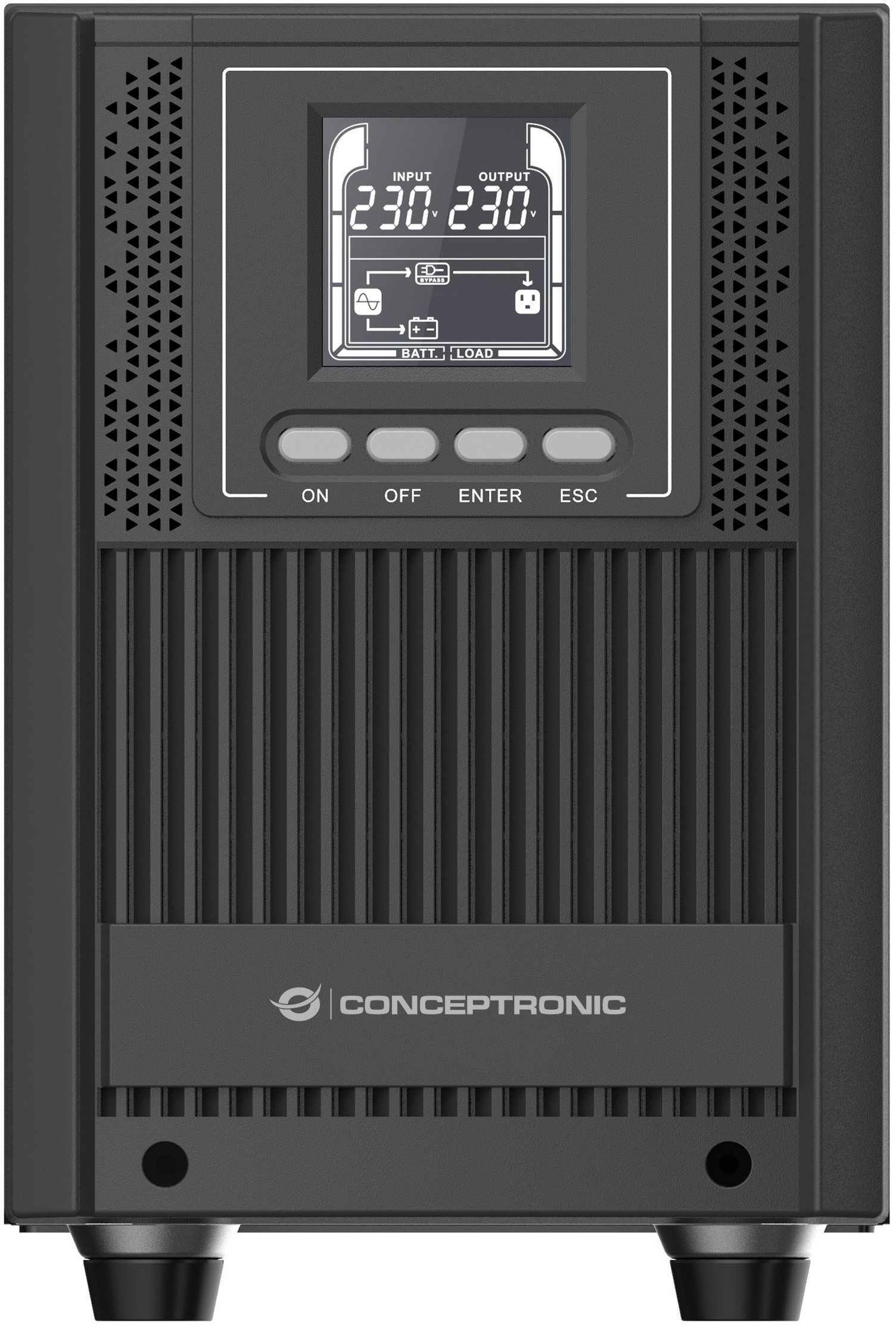 Conceptronic ZEUS52ES2K zasilacz UPS Podwójnej konwersji (online) 2 kVA 1800 W 4 x gniazdo sieciowe