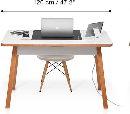 Biurko BlueLounge StudioDesk Białe 120 cm x 70 cm