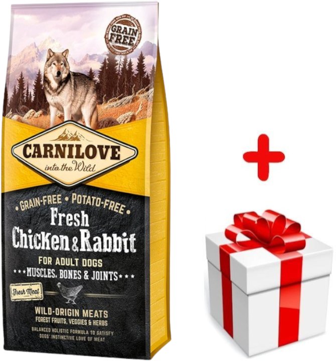 Carnilove Fresh Chicken Rabbit Adult 12 kg + niespodzianka dla psa GRATIS!