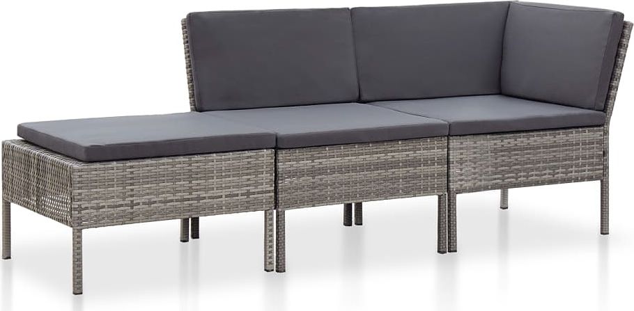 Elior Zestaw szarych mebli ogrodowych - Shannon 3X