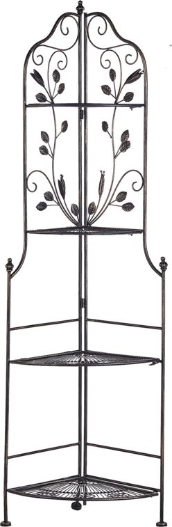 Beliani Regał narożny Siderno 4 półki czarny