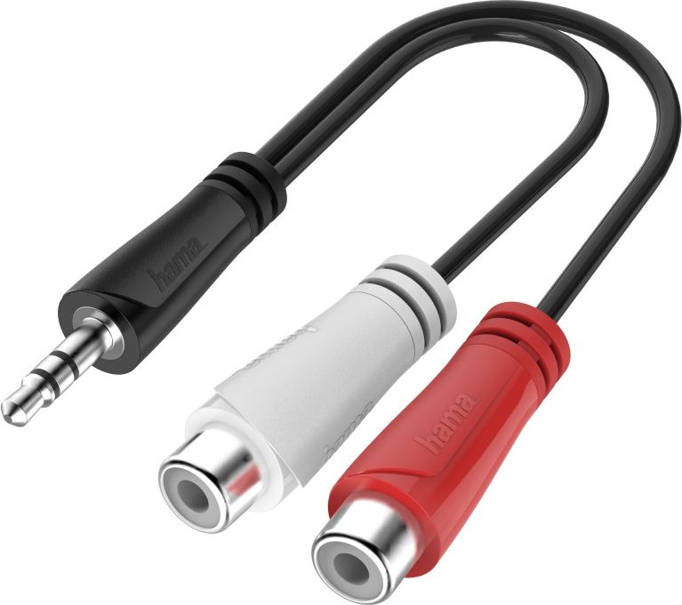 Adapter AV Hama Jack 3.5mm - RCA (Cinch) x2 czarny (002003500000)