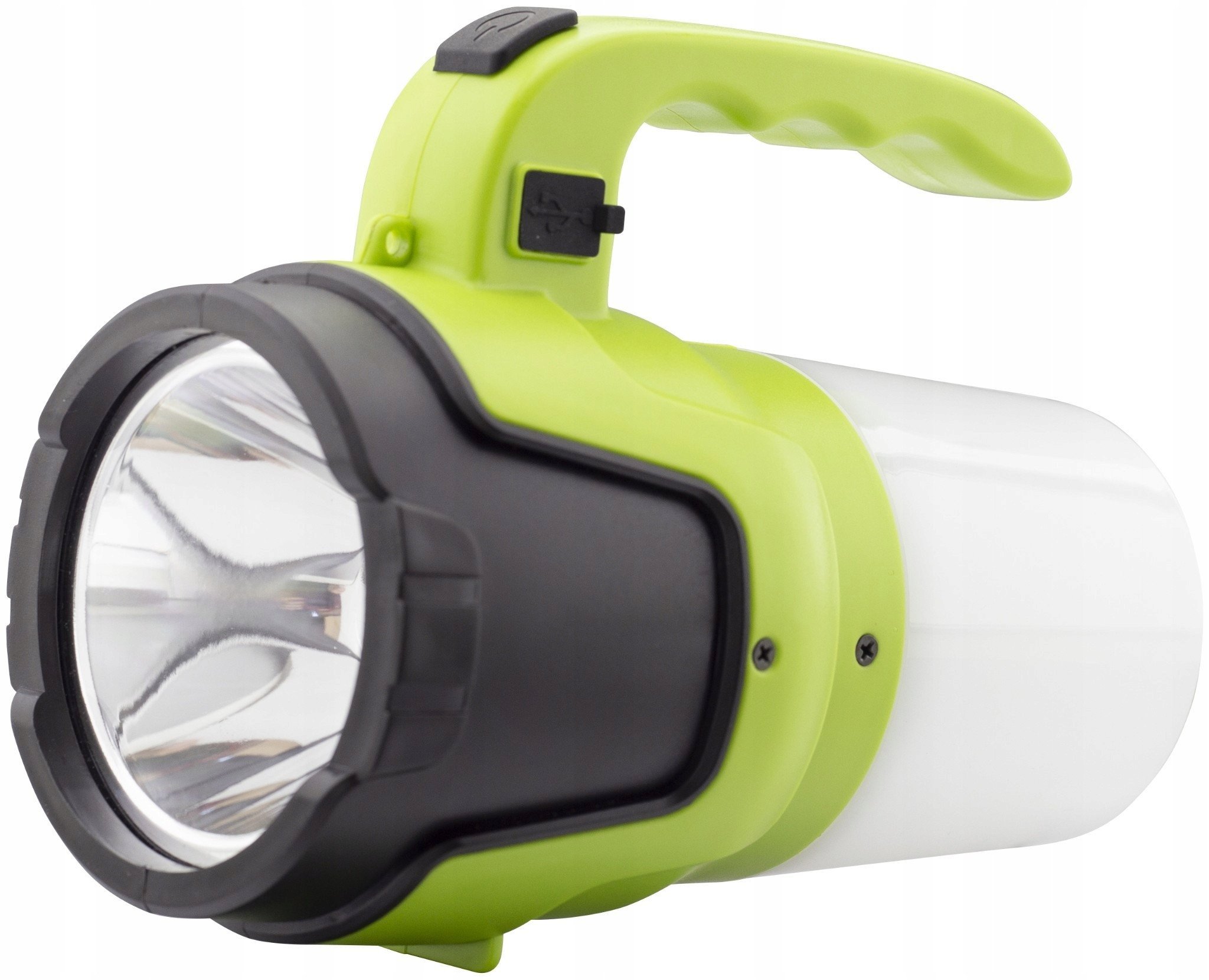 LED camping flashlight ENTAC, IP44, 5W, 400 lm, USB rechargeable, 13.8 x 9.6 x 17.8 cm