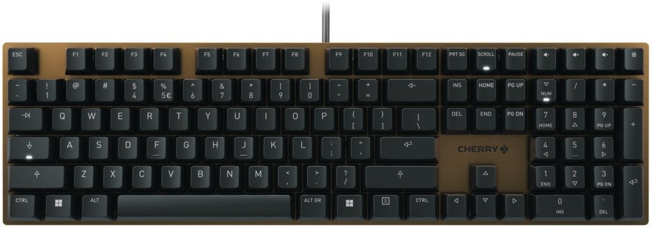 Klawiatura Cherry KC 200 MX klawiatura Uniwersalne USB QWERTY Angielski Czarny, Brąz