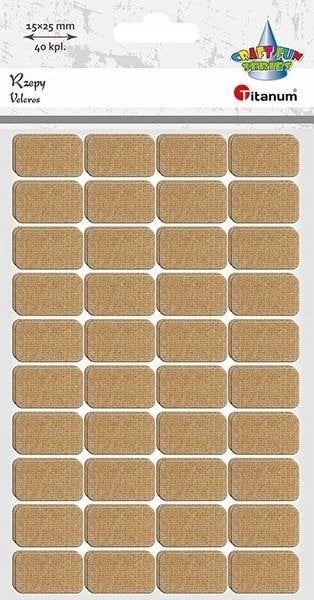 Rzepy samoprzylepne beżowe 15x25mm 40kpl