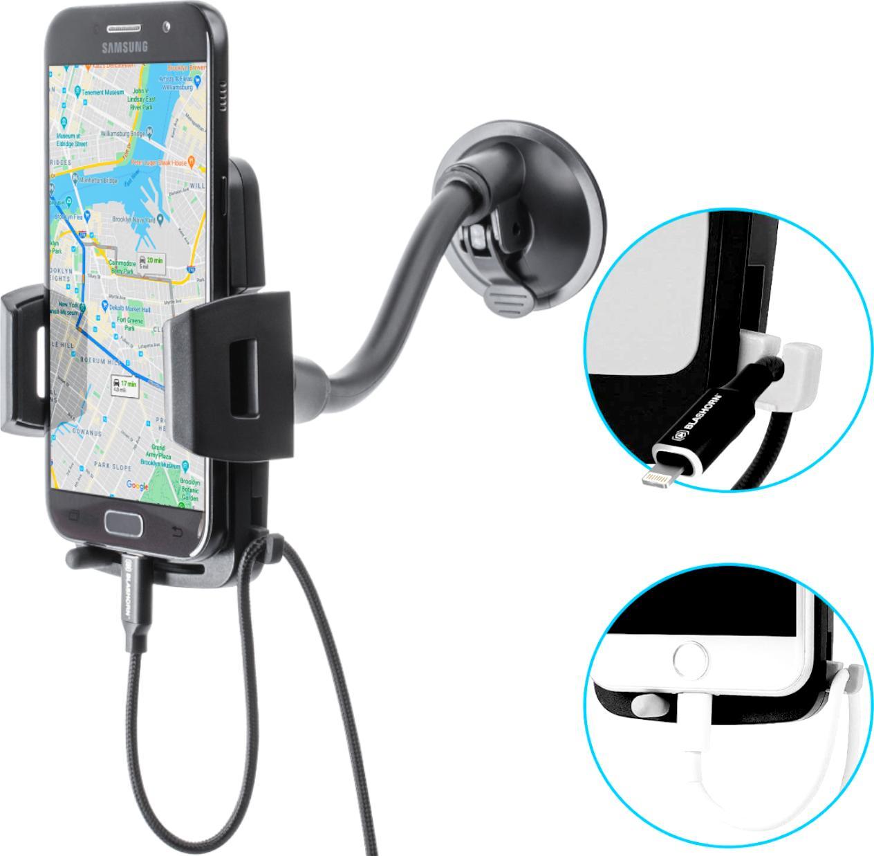 Blashorn Uniwersalny Solidny Uchwyt Na Telefon Do Samochodu Blashorn Elastycznyna deskę lub szybę samochodu