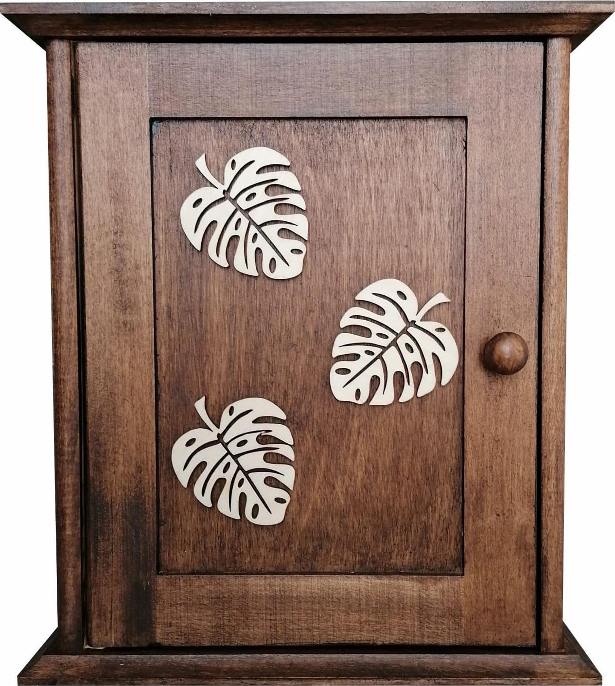 Prowansalska Manufaktura Szafka na klucze Brąz Ażurowe liście-50