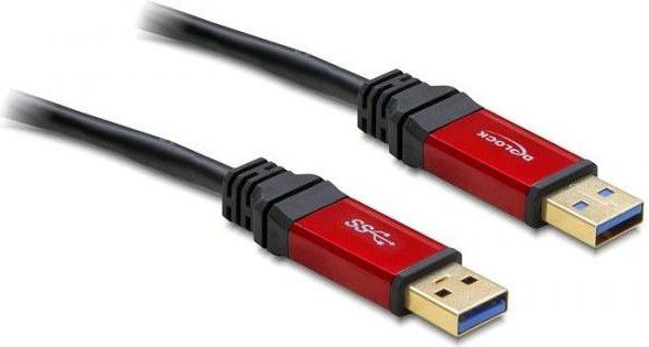 Kabel USB Delock USB-A - 3 m Czerwony Czarny (82746)
