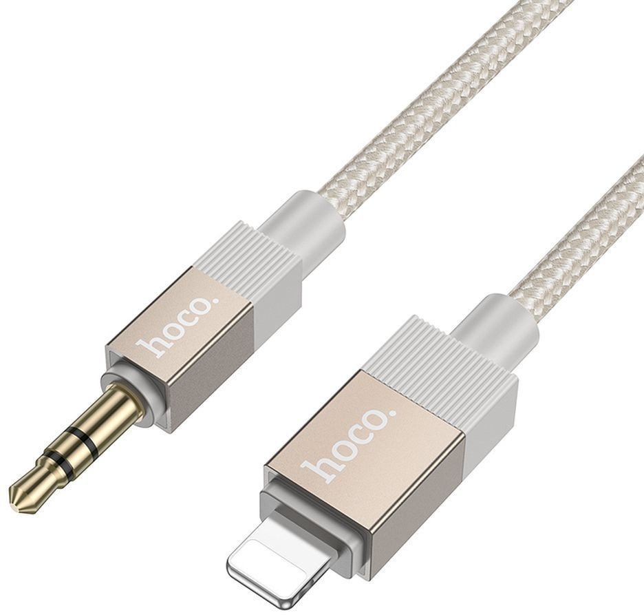 Kabel AUX Jack 3,5 mm (męski) do Lightning (męski) Hoco 1 m UPA32A złoty