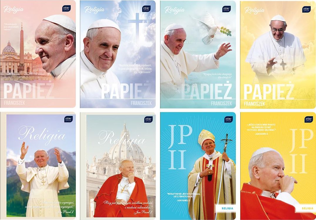 Interdruk Zeszyt A5/60K kratka JPII/Franciszek (10szt)