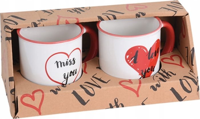 Koopman Komplet kubków porcelanowych 2 sztuki 200 ml